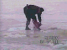 Cutting a hole in the ice...